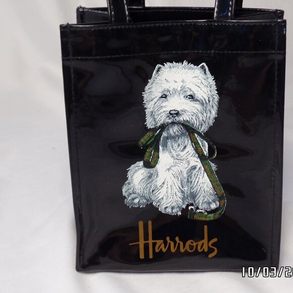 Harrods Scottie Mini Vinyl Tote - Picture 2 of 10
